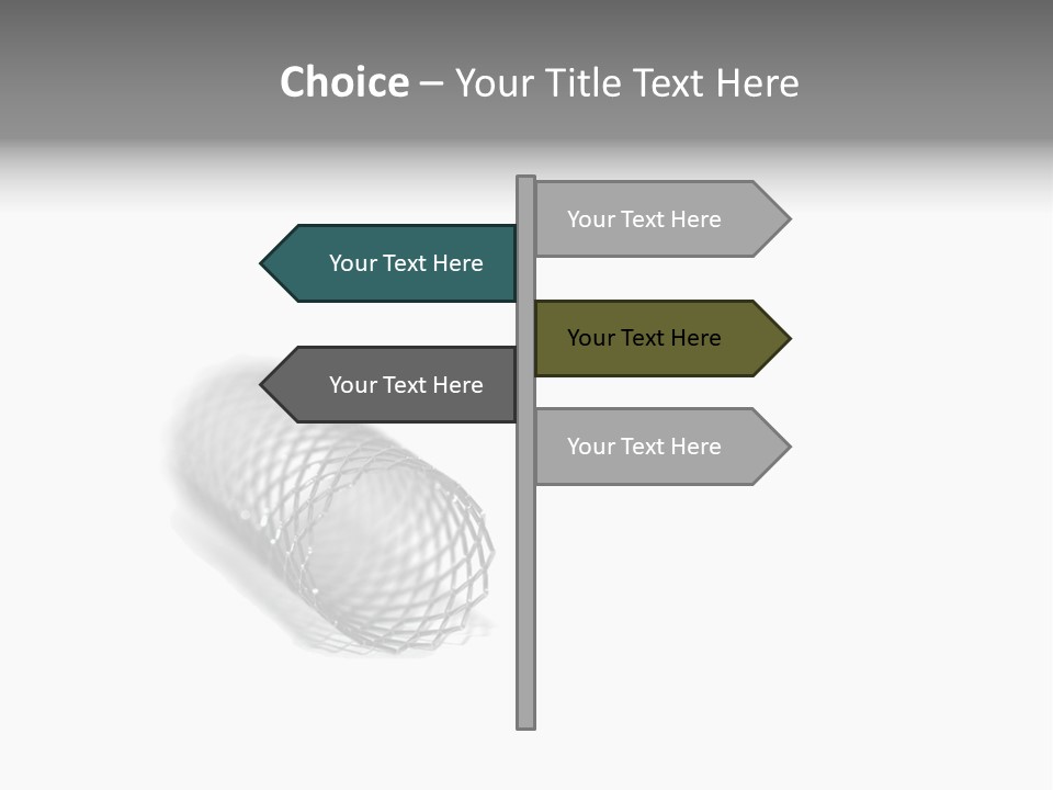 A Silver Object With A White Background PowerPoint Template