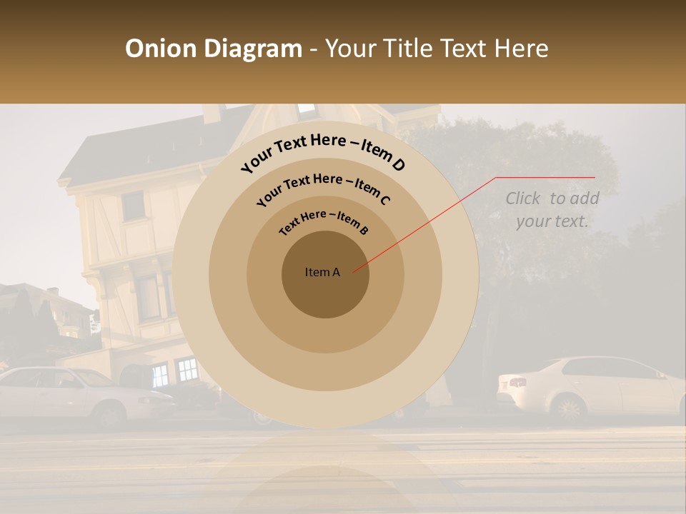 A Group Of Cars Parked In Front Of A Building PowerPoint Template