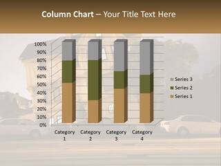 A Group Of Cars Parked In Front Of A Building PowerPoint Template