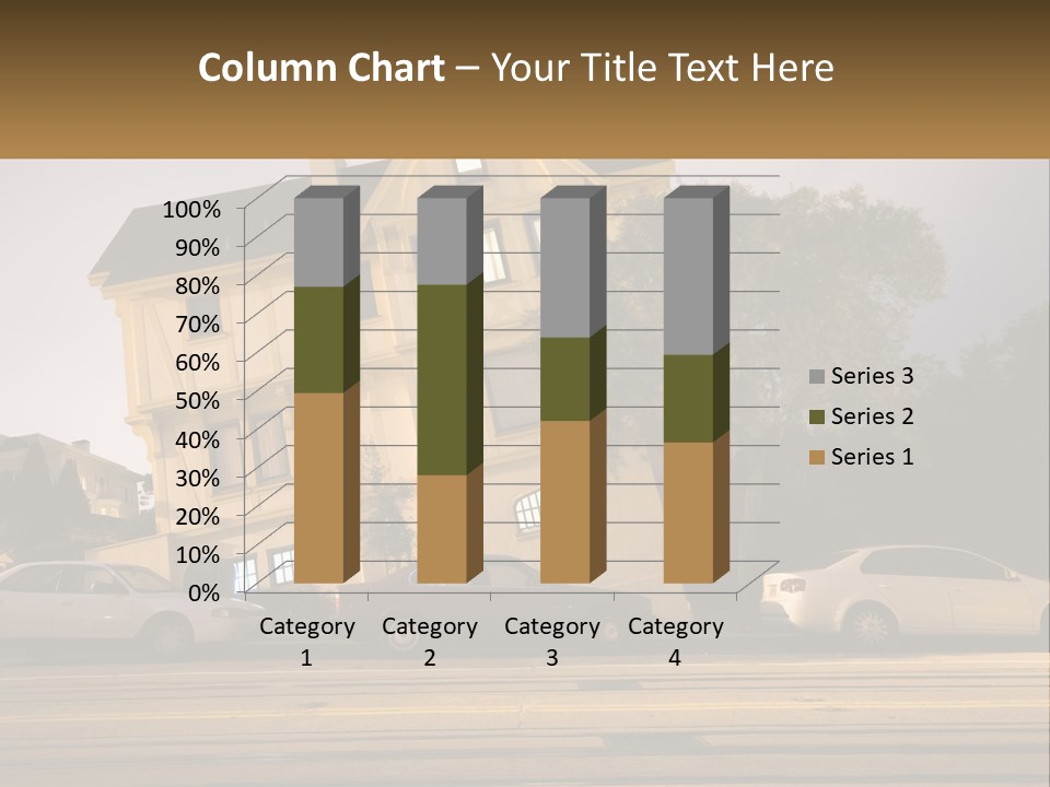A Group Of Cars Parked In Front Of A Building PowerPoint Template