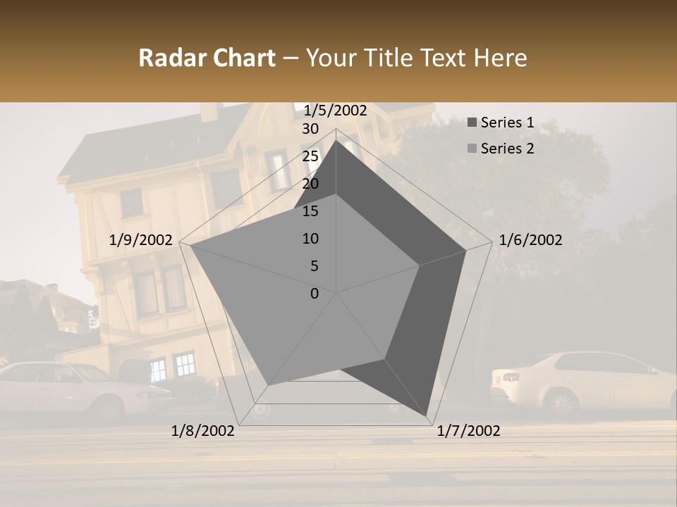 A Group Of Cars Parked In Front Of A Building PowerPoint Template