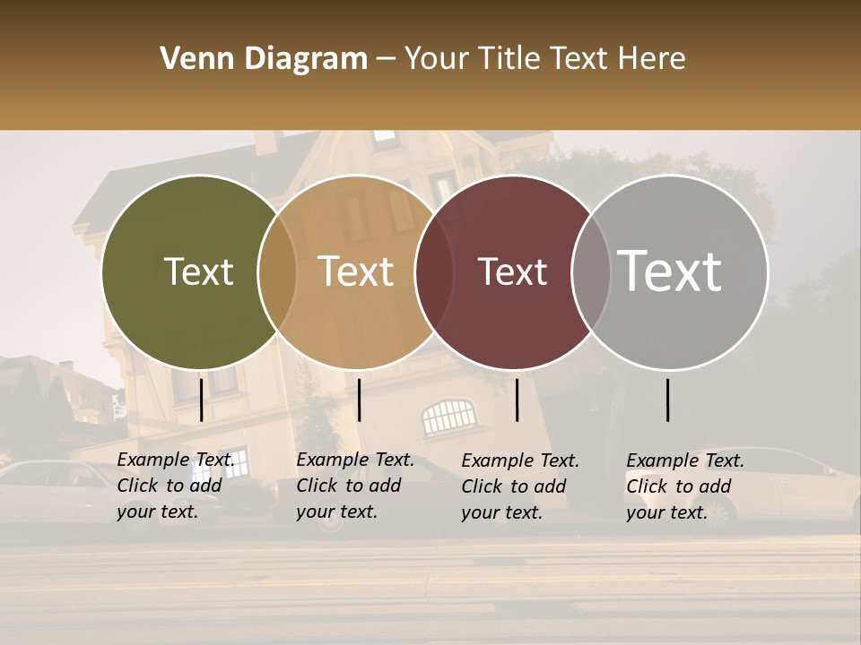 A Group Of Cars Parked In Front Of A Building PowerPoint Template