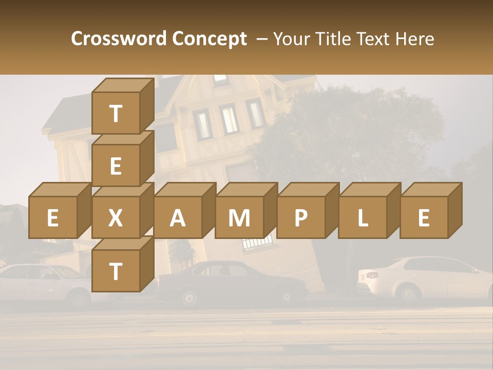 A Group Of Cars Parked In Front Of A Building PowerPoint Template