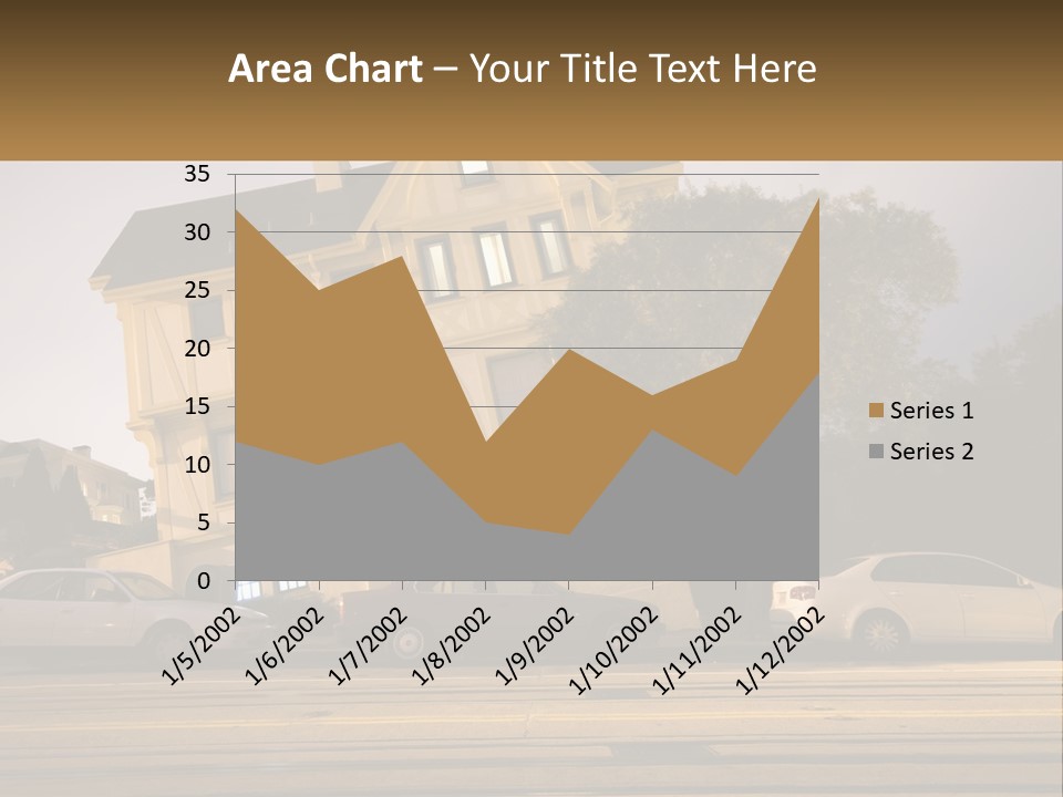 A Group Of Cars Parked In Front Of A Building PowerPoint Template