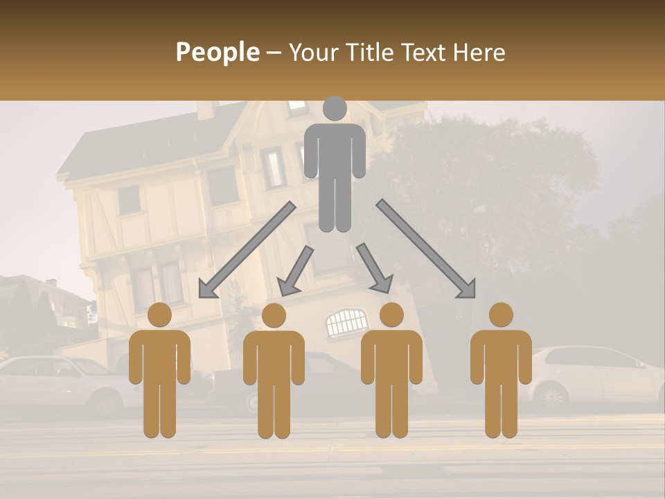 A Group Of Cars Parked In Front Of A Building PowerPoint Template