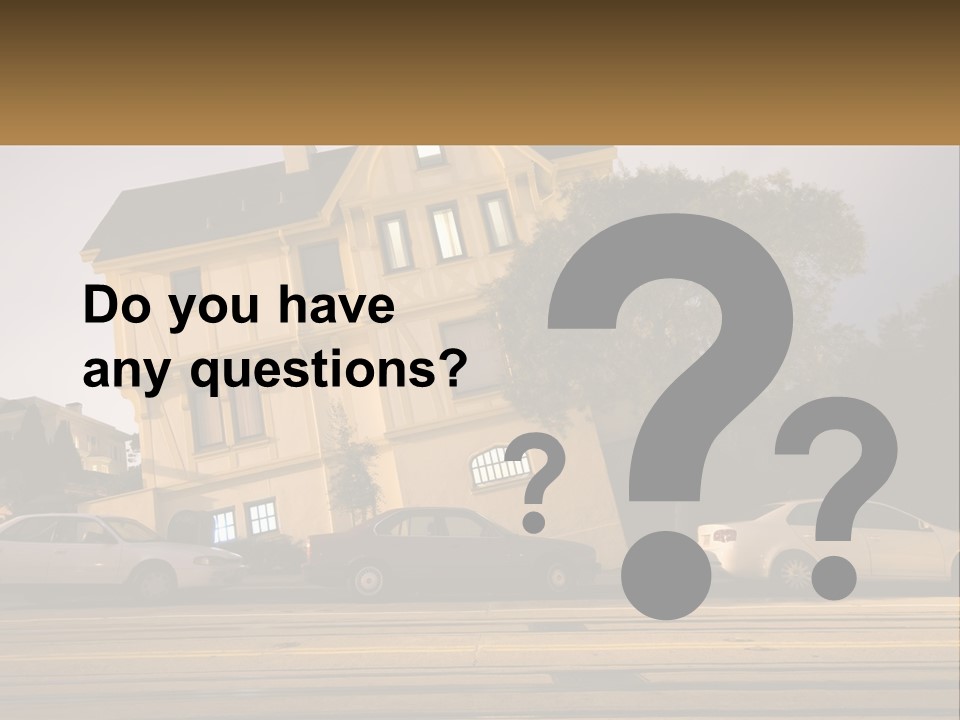 A Group Of Cars Parked In Front Of A Building PowerPoint Template