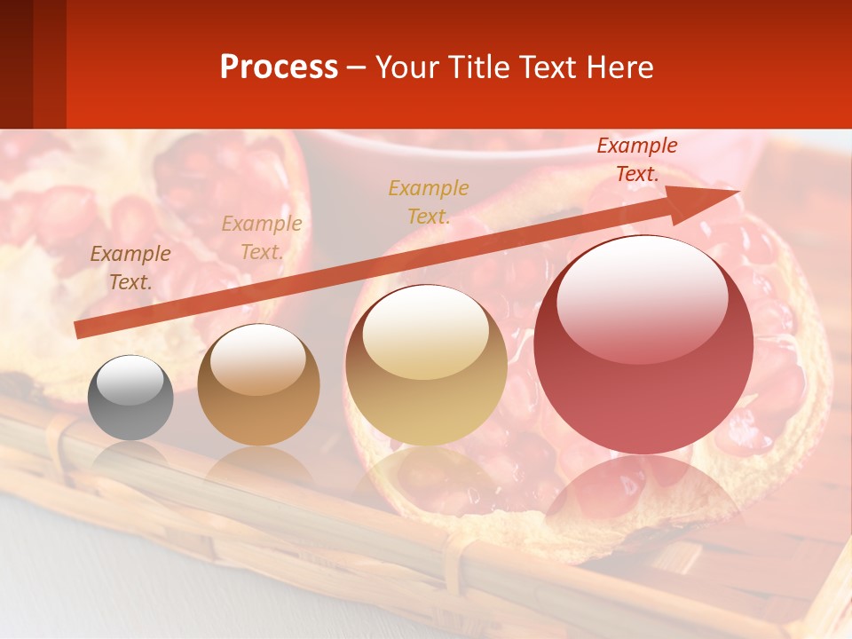 A Pomegranate On A Bamboo Tray With A Bowl Of Pomegra PowerPoint Template