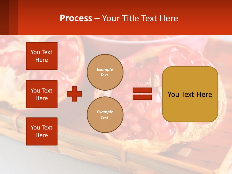 A Pomegranate On A Bamboo Tray With A Bowl Of Pomegra PowerPoint Template