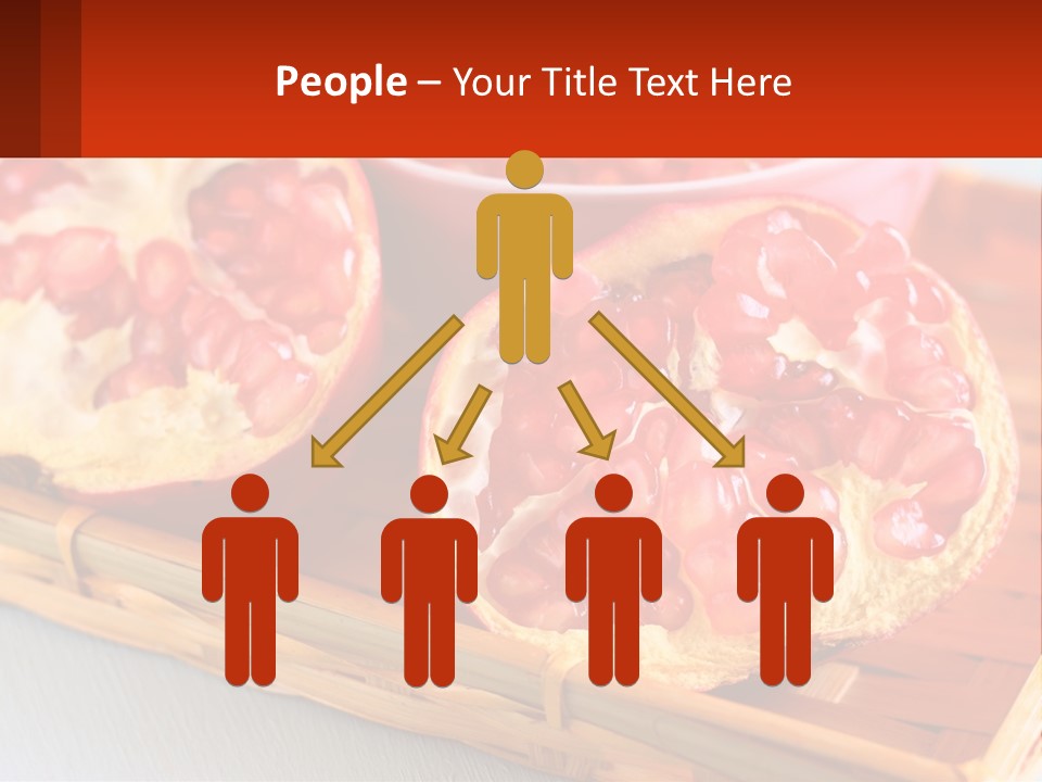 A Pomegranate On A Bamboo Tray With A Bowl Of Pomegra PowerPoint Template