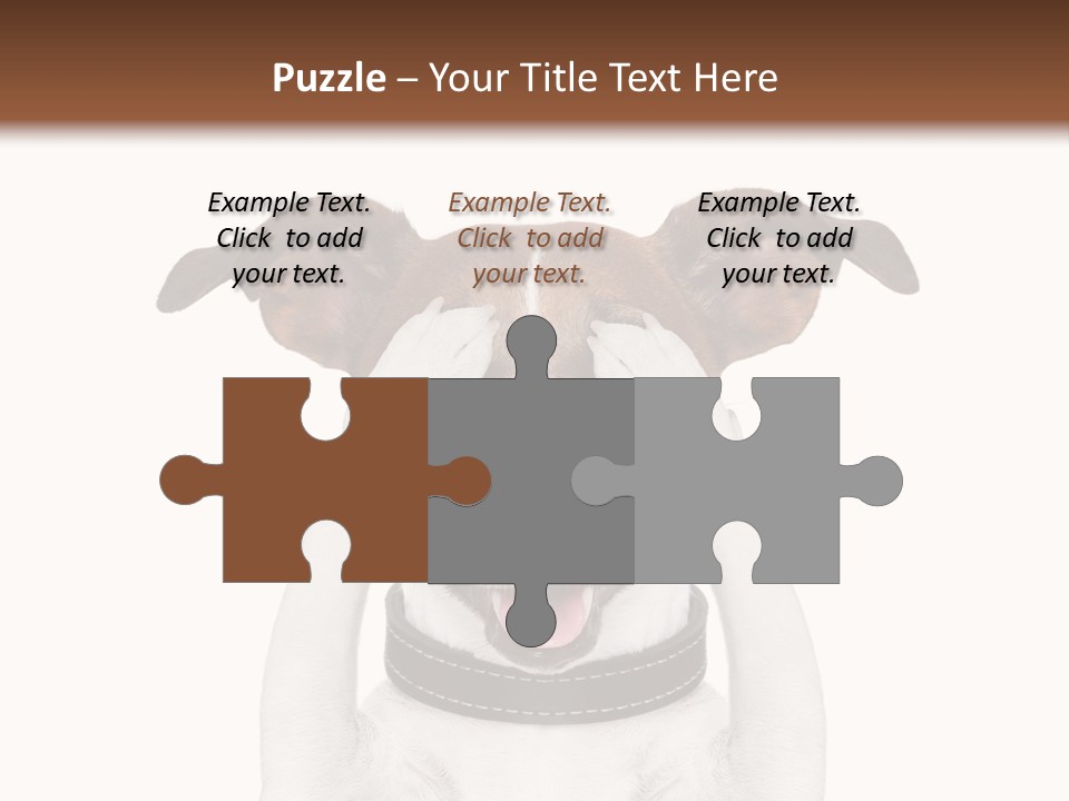 A Dog Is Covering His Eyes With His Hands PowerPoint Template