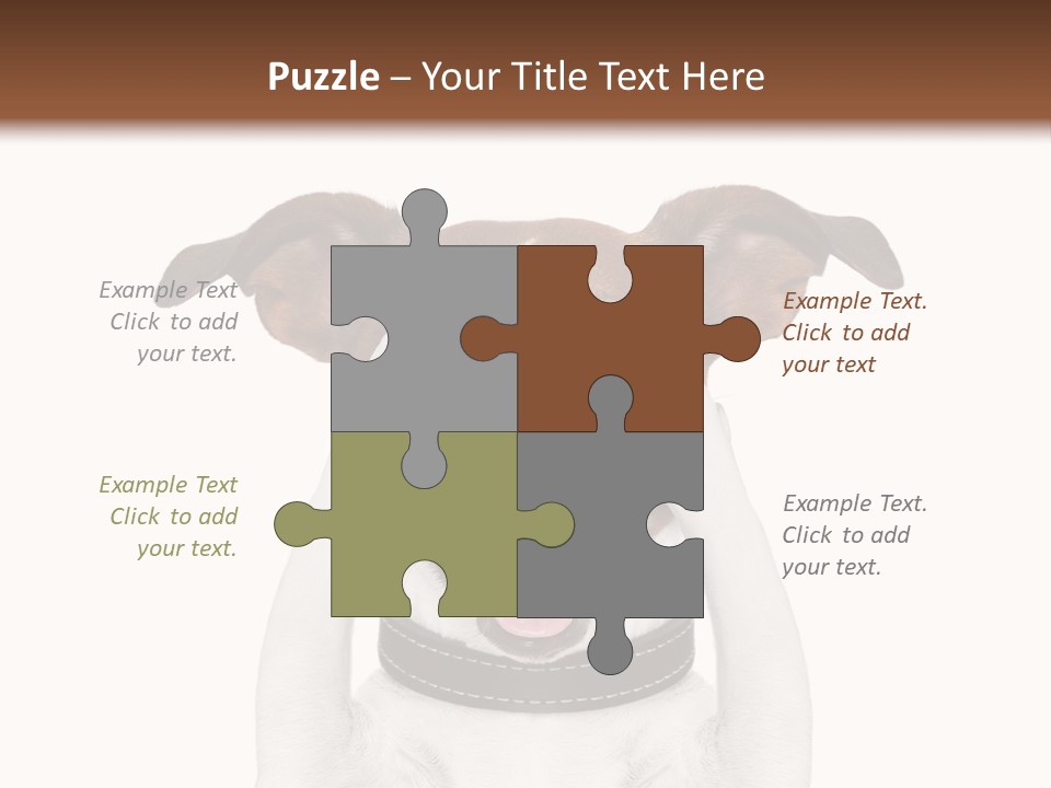 A Dog Is Covering His Eyes With His Hands PowerPoint Template