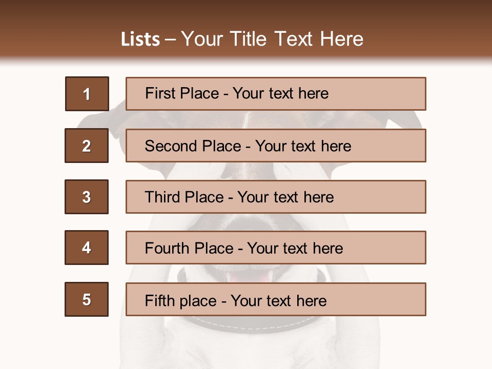 A Dog Is Covering His Eyes With His Hands PowerPoint Template