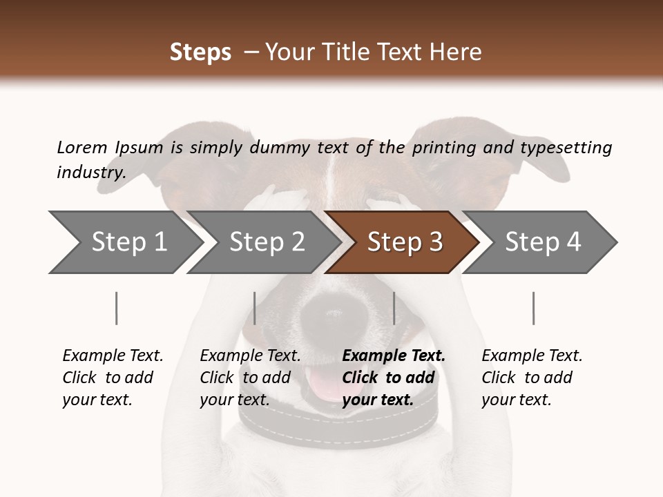 A Dog Is Covering His Eyes With His Hands PowerPoint Template