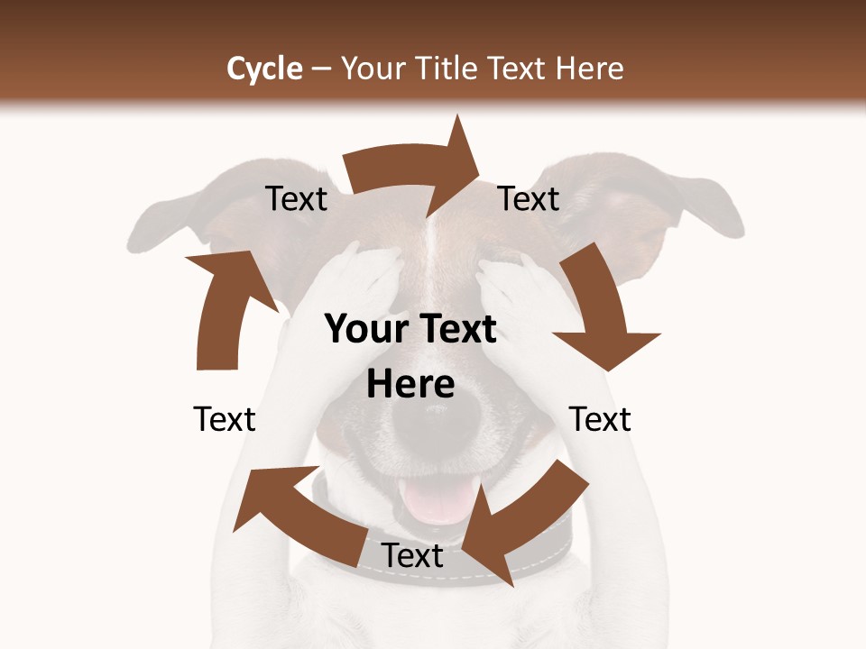 A Dog Is Covering His Eyes With His Hands PowerPoint Template