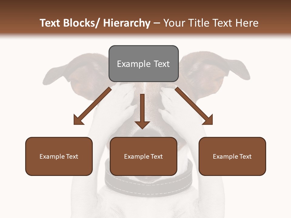 A Dog Is Covering His Eyes With His Hands PowerPoint Template