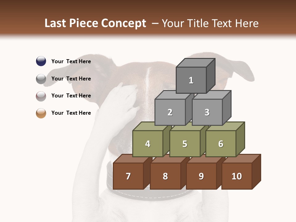 A Dog Is Covering His Eyes With His Hands PowerPoint Template