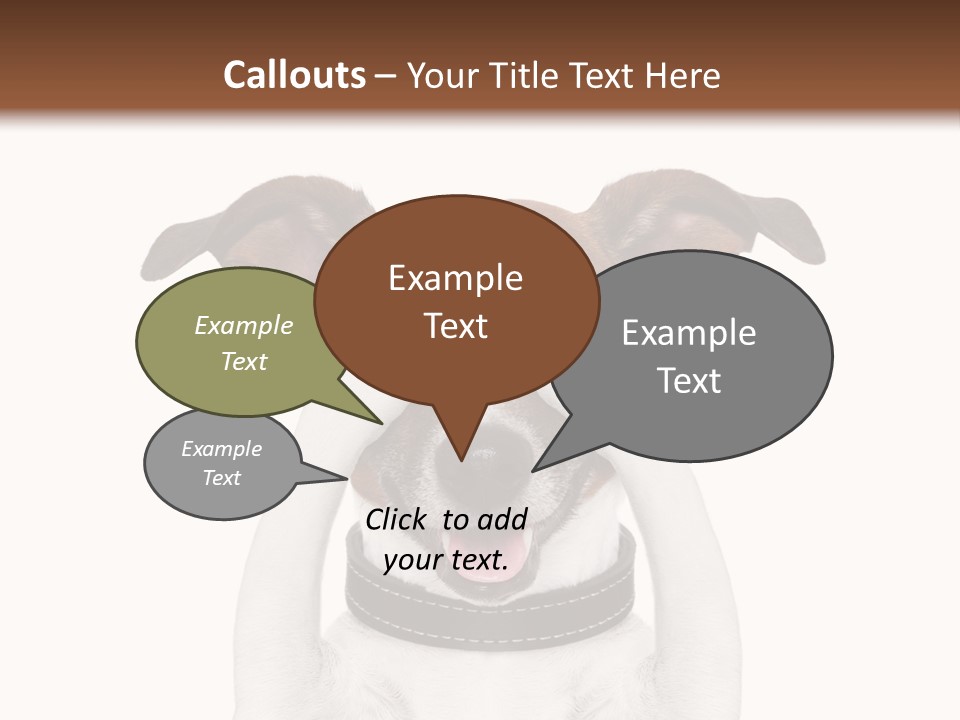 A Dog Is Covering His Eyes With His Hands PowerPoint Template