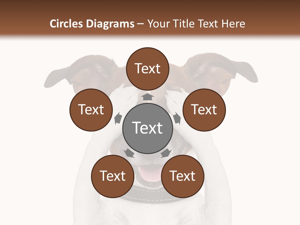 A Dog Is Covering His Eyes With His Hands PowerPoint Template