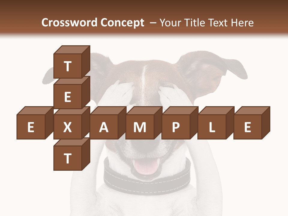 A Dog Is Covering His Eyes With His Hands PowerPoint Template