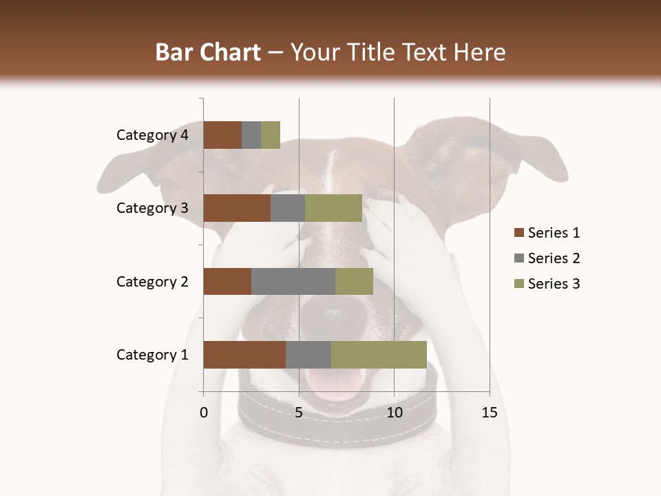 A Dog Is Covering His Eyes With His Hands PowerPoint Template