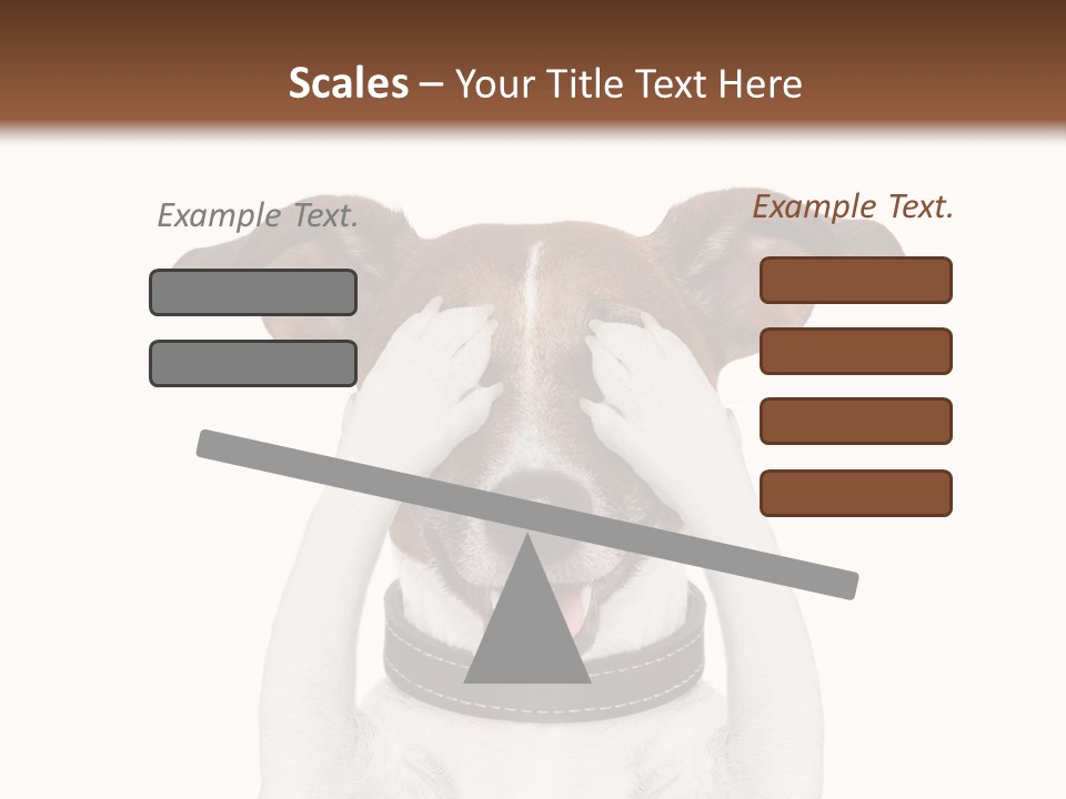 A Dog Is Covering His Eyes With His Hands PowerPoint Template