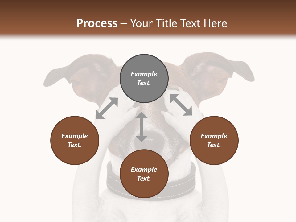 A Dog Is Covering His Eyes With His Hands PowerPoint Template