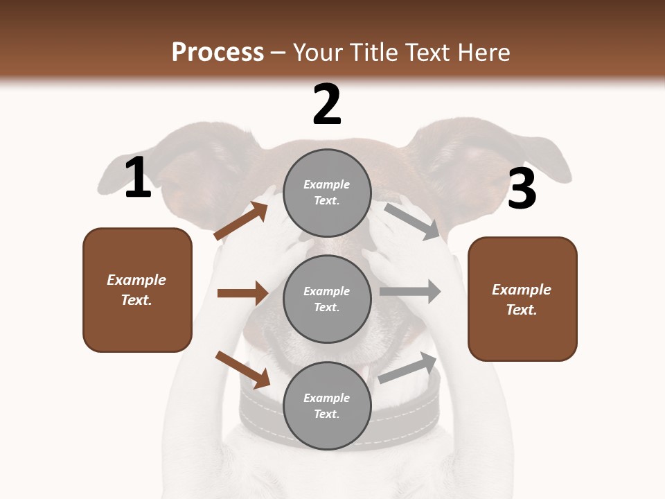 A Dog Is Covering His Eyes With His Hands PowerPoint Template