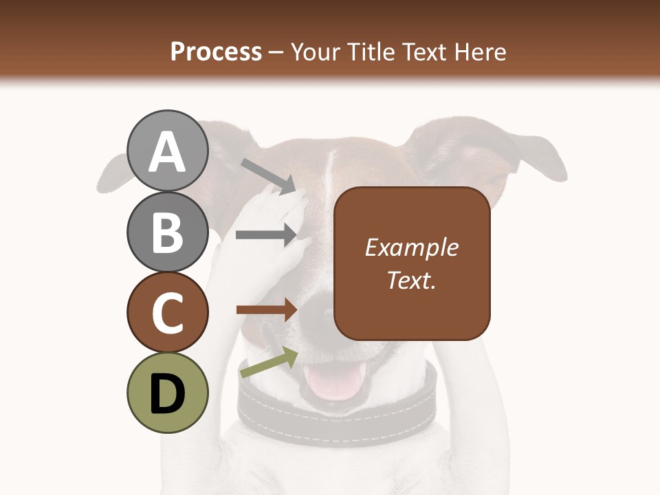 A Dog Is Covering His Eyes With His Hands PowerPoint Template