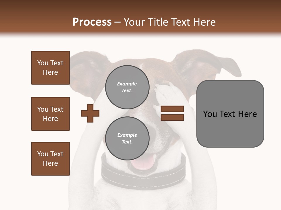 A Dog Is Covering His Eyes With His Hands PowerPoint Template