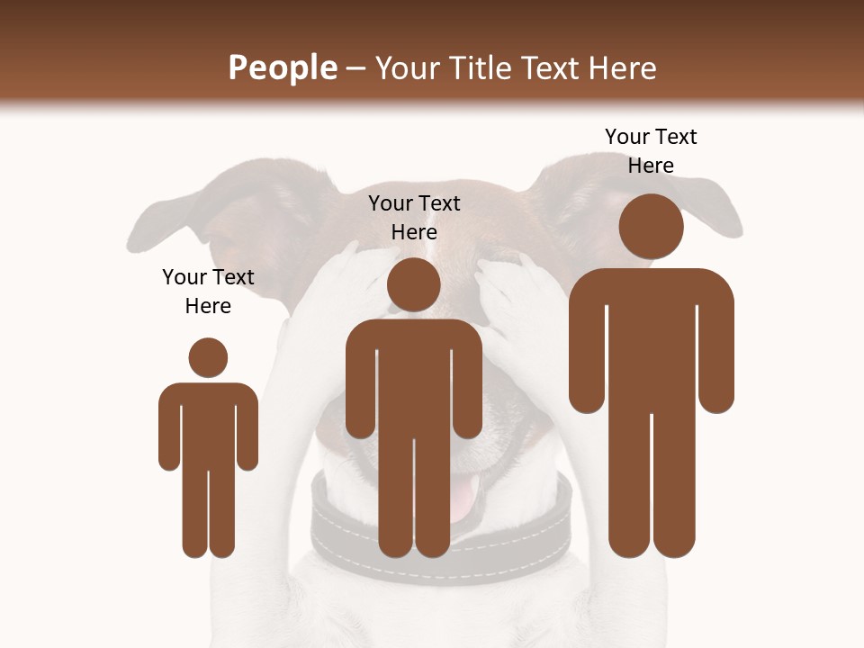 A Dog Is Covering His Eyes With His Hands PowerPoint Template