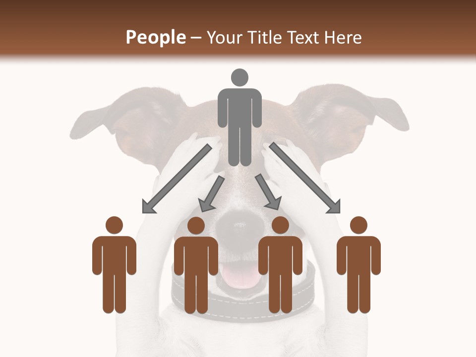 A Dog Is Covering His Eyes With His Hands PowerPoint Template