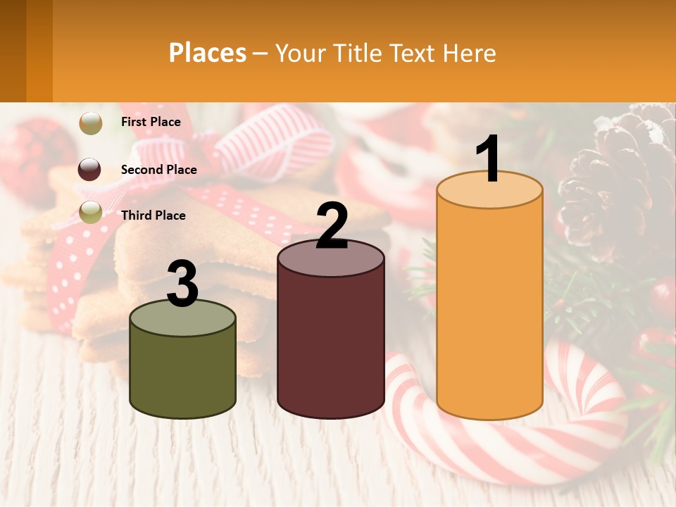 A Pile Of Cookies On A Table With Candy Canes PowerPoint Template