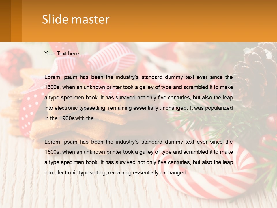 A Pile Of Cookies On A Table With Candy Canes PowerPoint Template