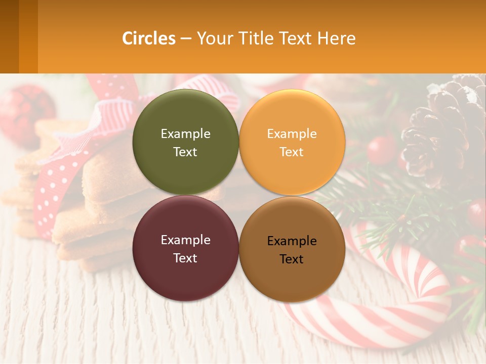 A Pile Of Cookies On A Table With Candy Canes PowerPoint Template