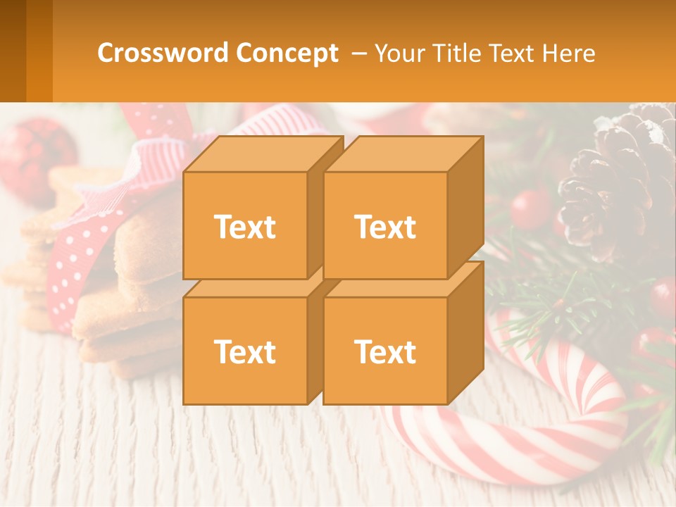 A Pile Of Cookies On A Table With Candy Canes PowerPoint Template