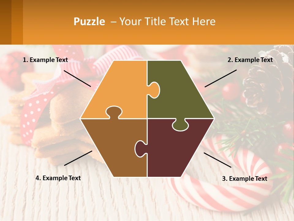 A Pile Of Cookies On A Table With Candy Canes PowerPoint Template