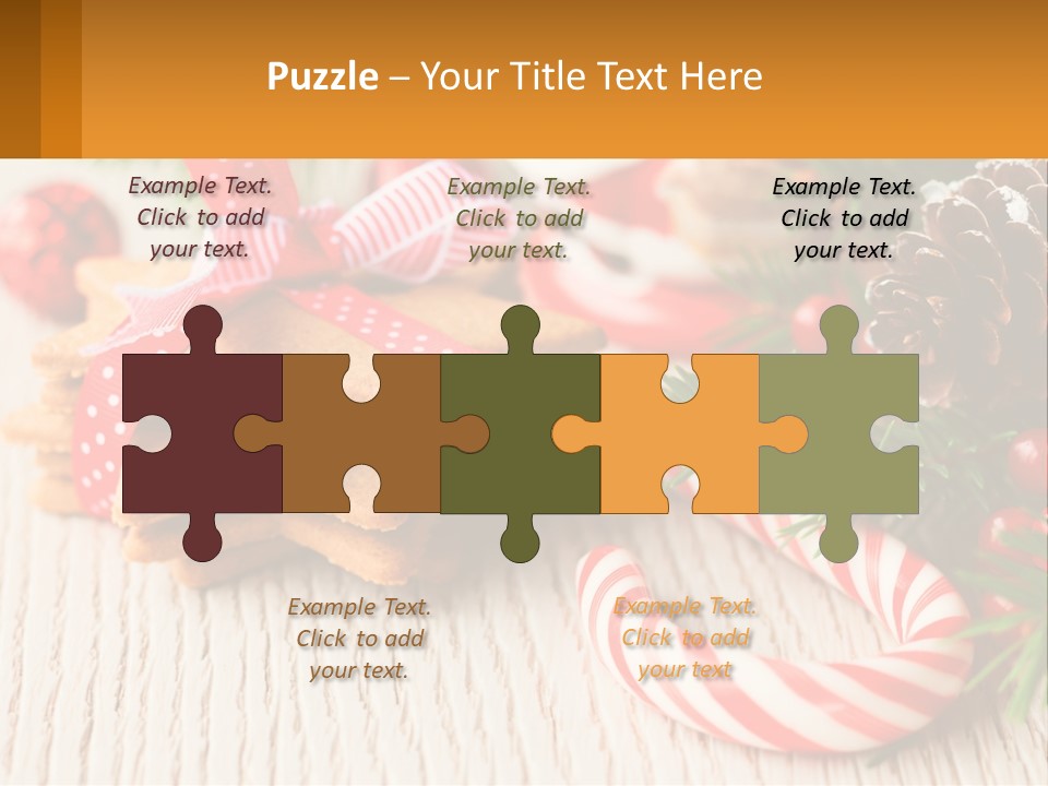 A Pile Of Cookies On A Table With Candy Canes PowerPoint Template