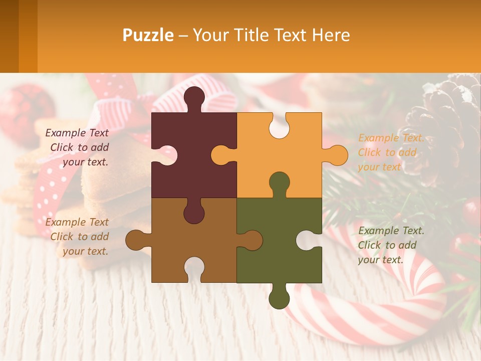 A Pile Of Cookies On A Table With Candy Canes PowerPoint Template