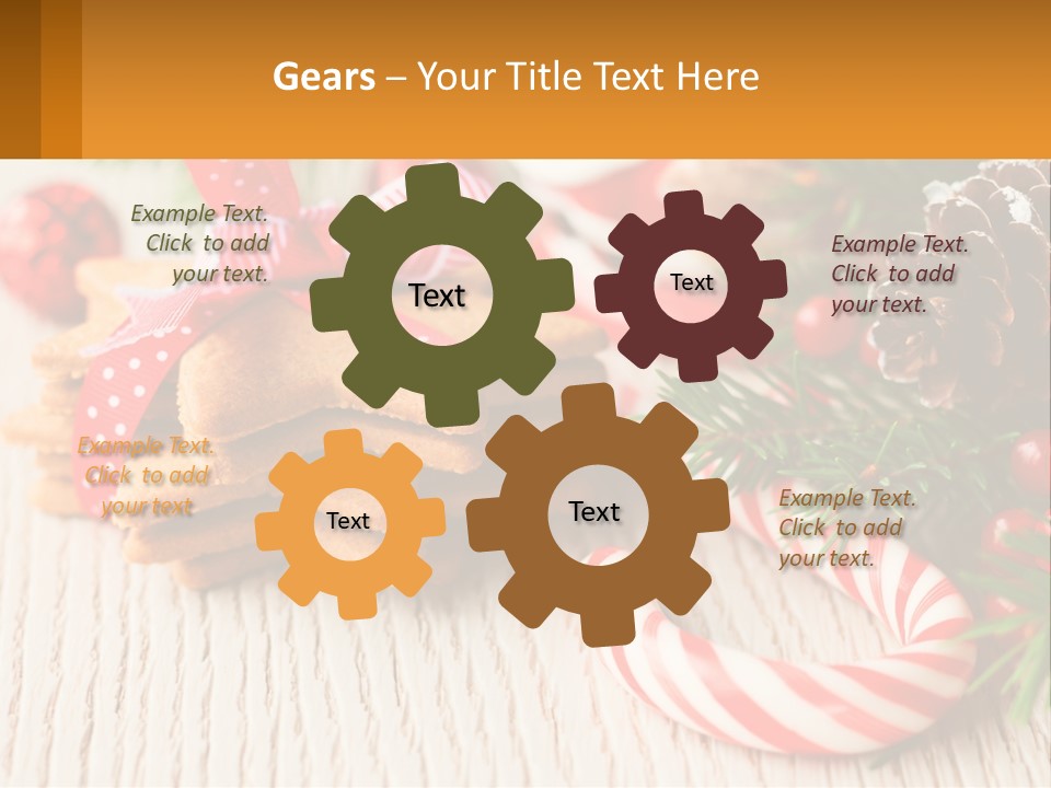 A Pile Of Cookies On A Table With Candy Canes PowerPoint Template