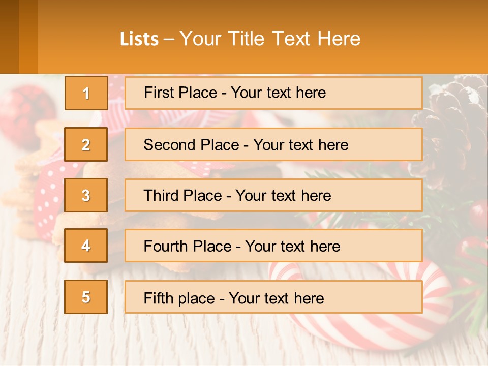 A Pile Of Cookies On A Table With Candy Canes PowerPoint Template
