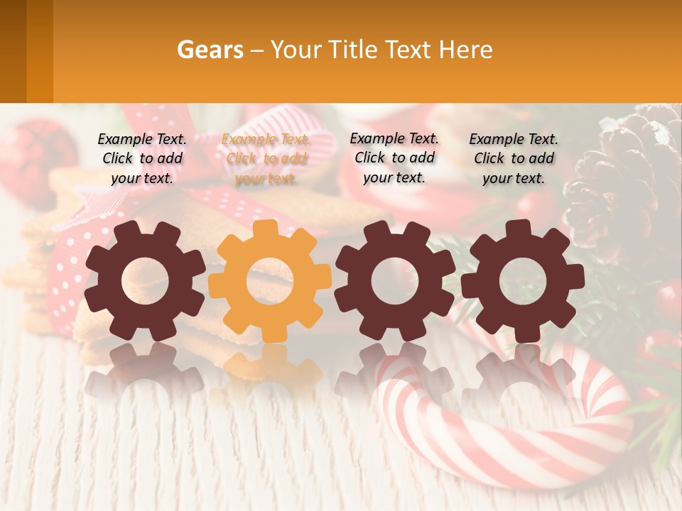 A Pile Of Cookies On A Table With Candy Canes PowerPoint Template