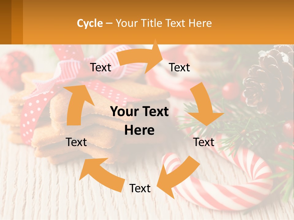 A Pile Of Cookies On A Table With Candy Canes PowerPoint Template
