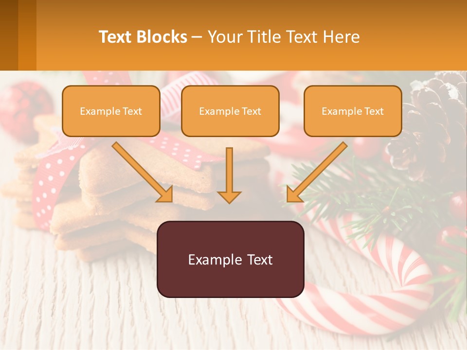 A Pile Of Cookies On A Table With Candy Canes PowerPoint Template