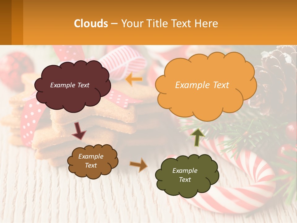 A Pile Of Cookies On A Table With Candy Canes PowerPoint Template