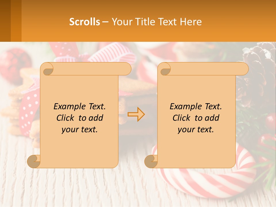 A Pile Of Cookies On A Table With Candy Canes PowerPoint Template