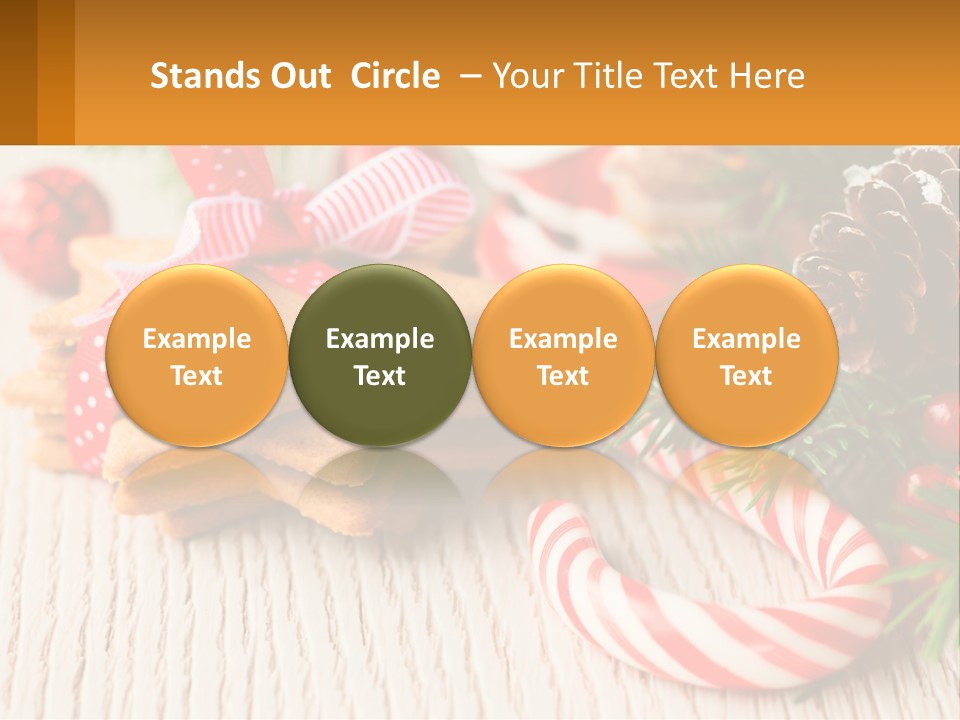 A Pile Of Cookies On A Table With Candy Canes PowerPoint Template