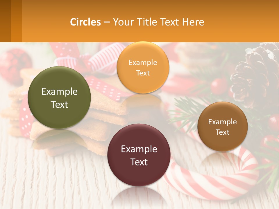A Pile Of Cookies On A Table With Candy Canes PowerPoint Template