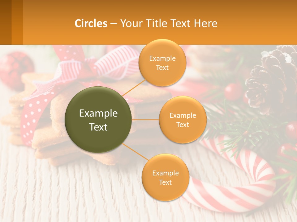 A Pile Of Cookies On A Table With Candy Canes PowerPoint Template