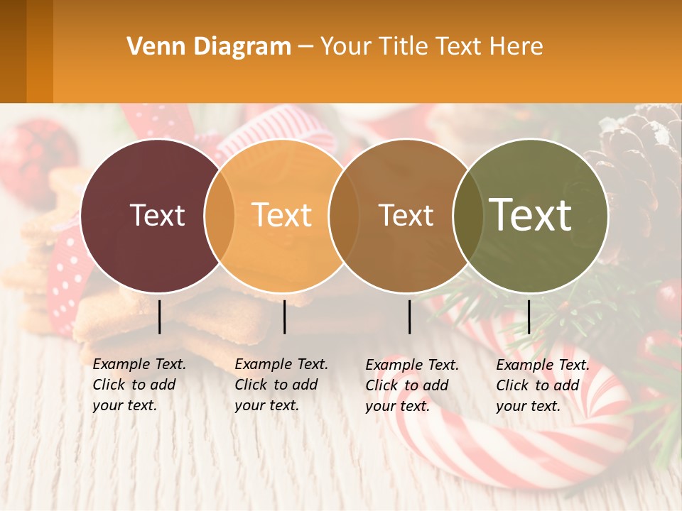 A Pile Of Cookies On A Table With Candy Canes PowerPoint Template