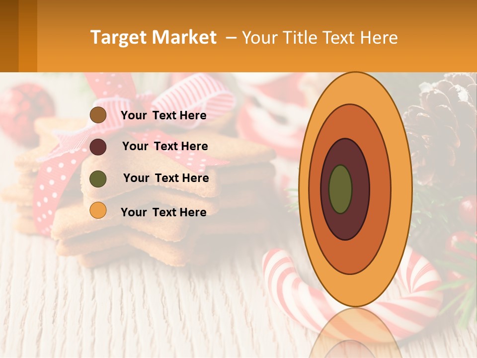 A Pile Of Cookies On A Table With Candy Canes PowerPoint Template